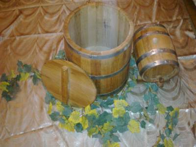 Из кавказского дуба: бочки, кадушки. купели